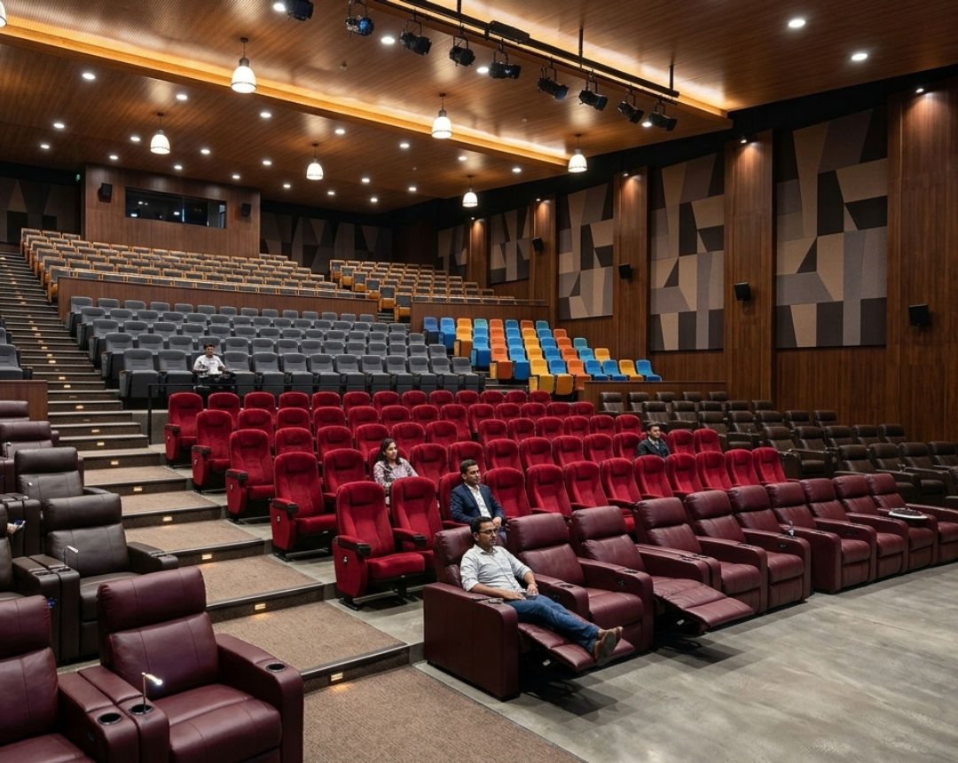 انواع صندلی سینما و آمفی تئاتر کدامند؟ راهنمای جامع انتخاب